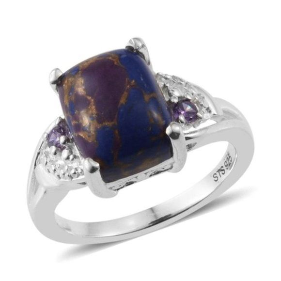Mojave Purple Turquoise Ring 925 Sterling Silver